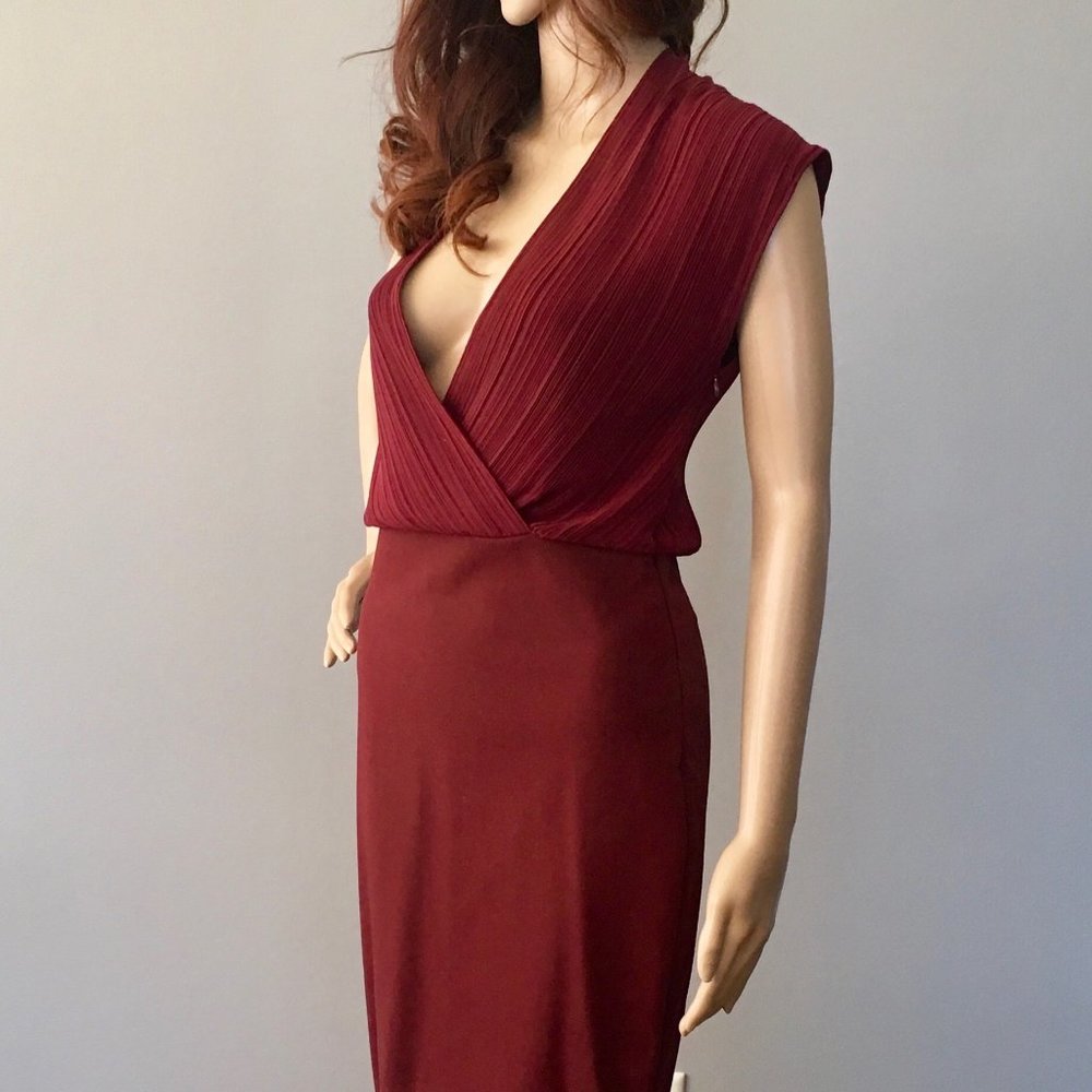 Stella McCartney Burgundy Crossover Dress [size IT 40, US 4]
